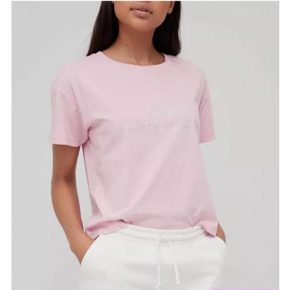 Dkny Sport Women's Cotton Embellished Logo T-Shirt Pink Size S MSRP $45 - Picture 4 of 4